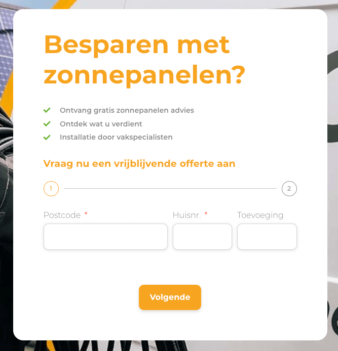 Zonnepanelen offerte aanvragen
